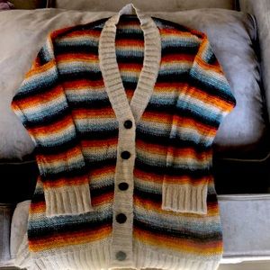 American Eagle Striped Sunset Cardigan